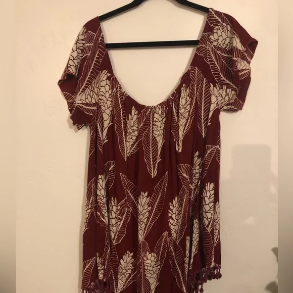 Sig Zane X Fighting Eel collab Knee length off shoulder dress - Picture 2 of 5